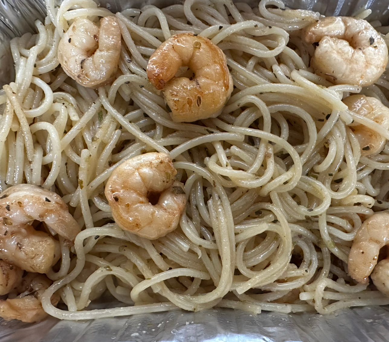 Shrimp Scampi Pasta.