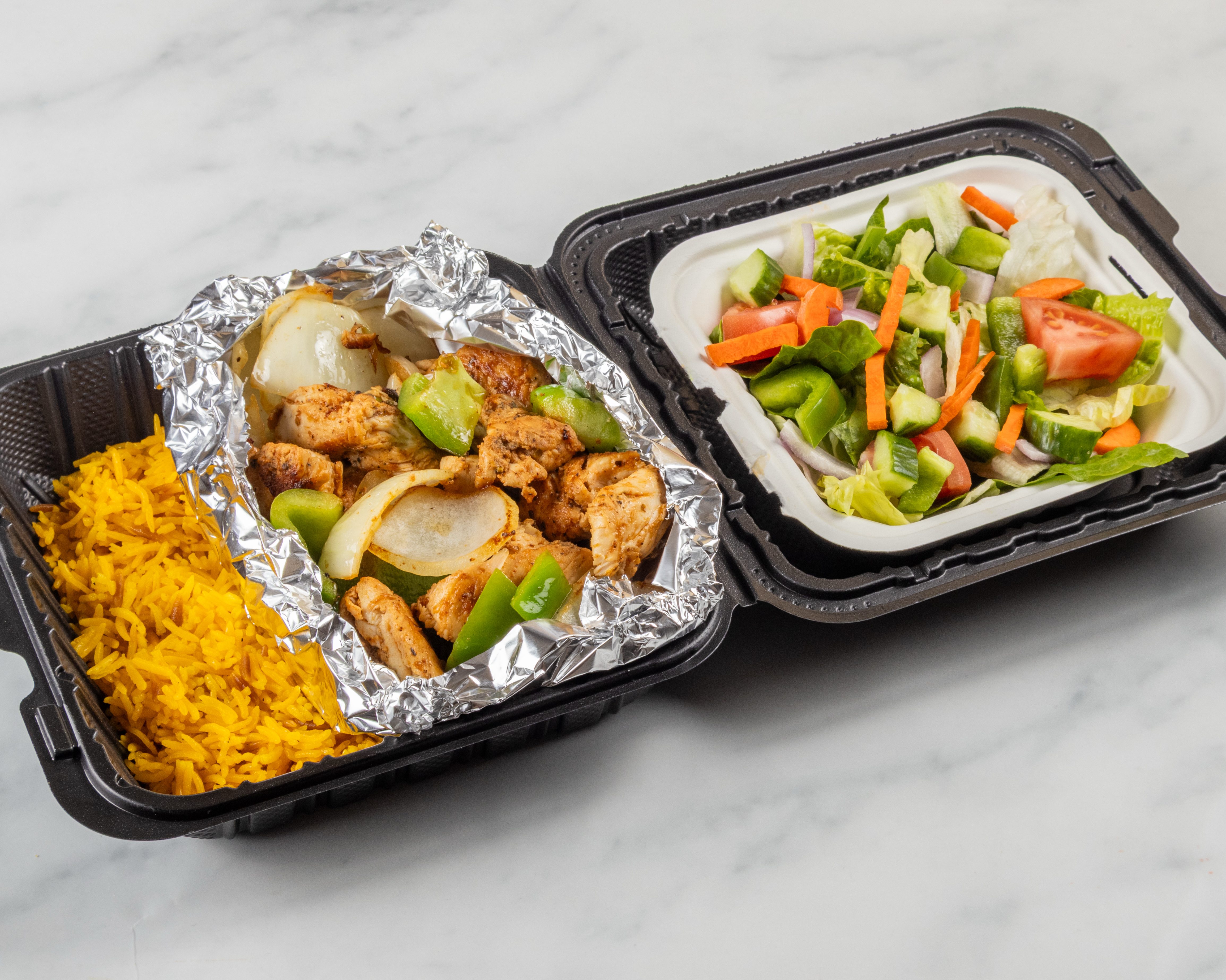 Chicken Shish Kabob Plate.