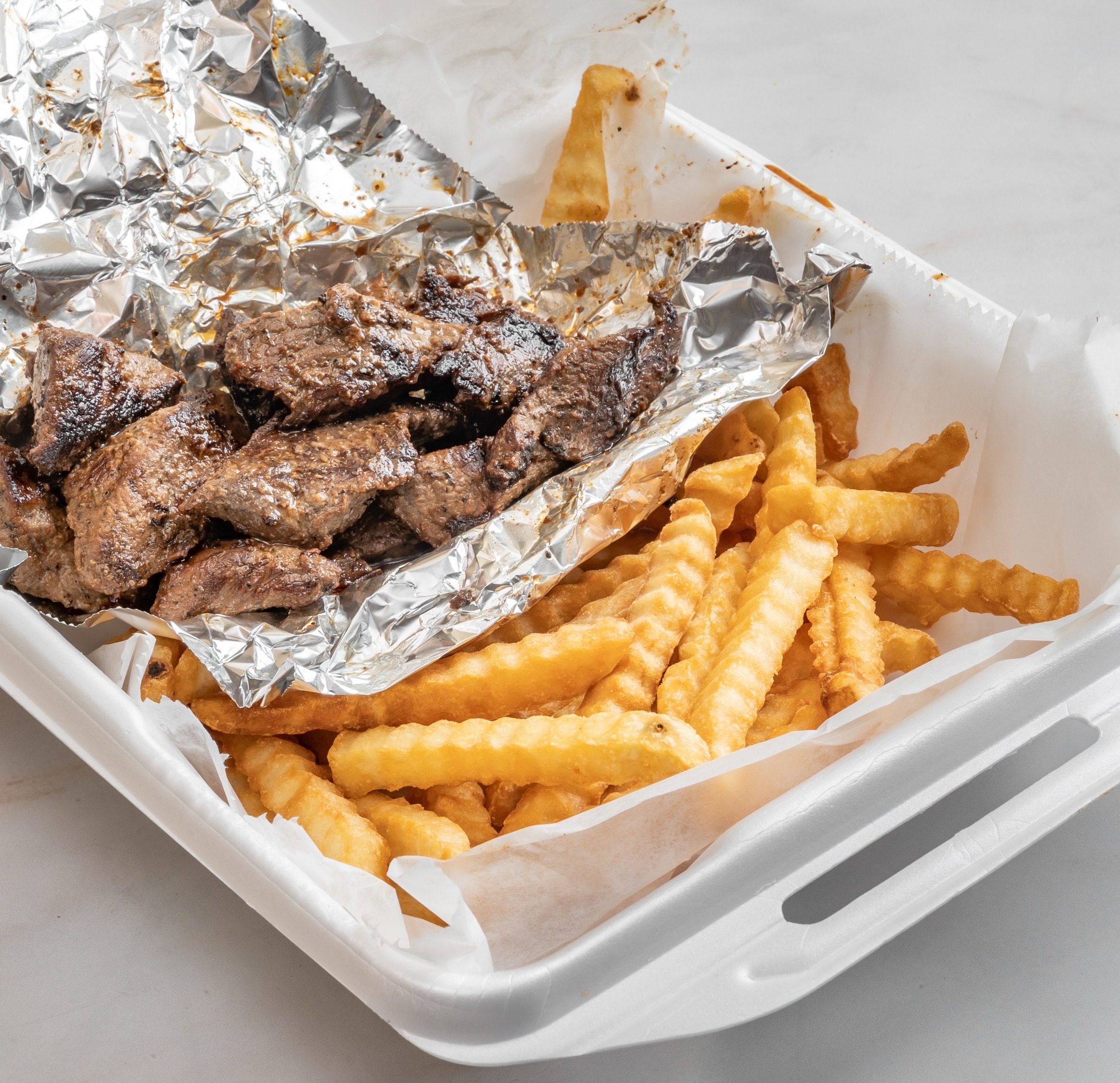 Steak Tips Dinner.
