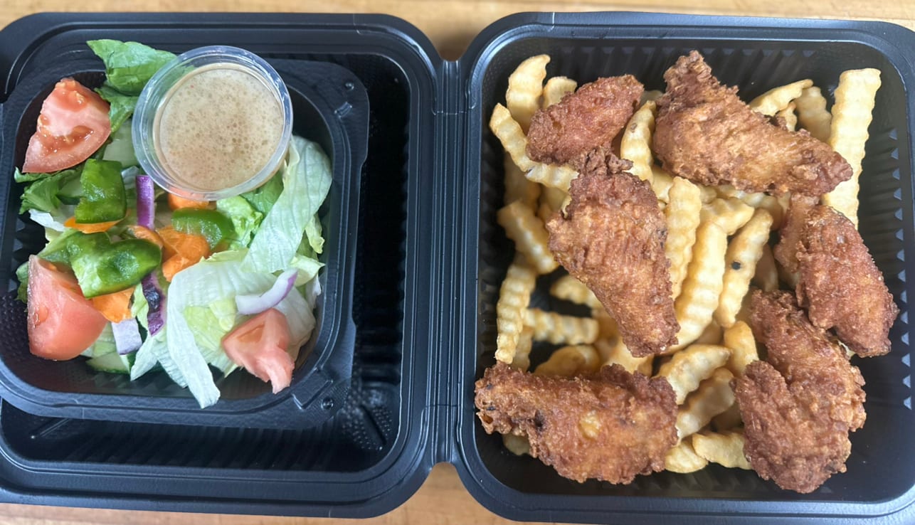 Chicken Wings Dinner.