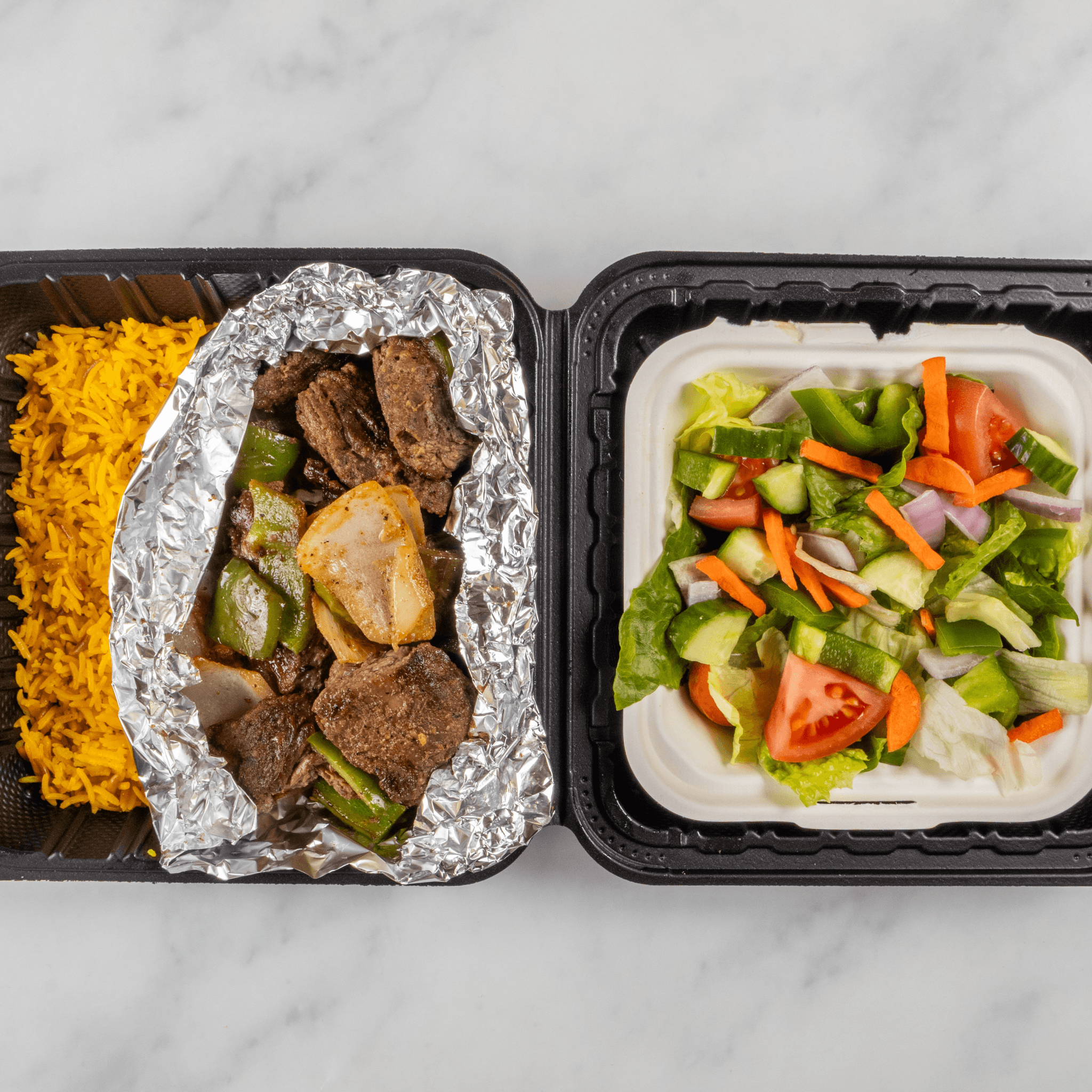Steak Tip Deluxe Dinner.