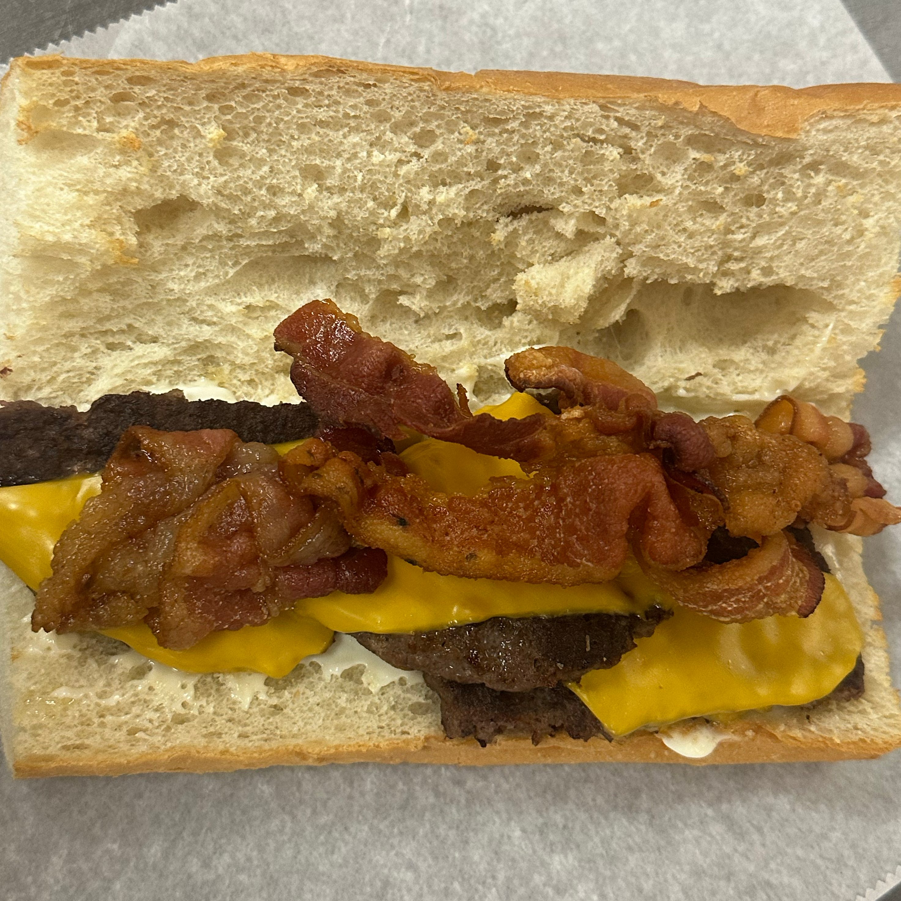 Bacon Cheeseburger Grinder.